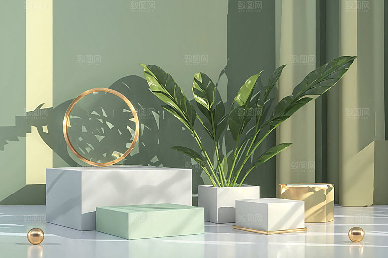 北欧风质感清爽电商背景