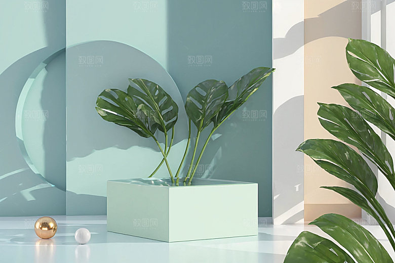 北欧风高端简约电商背景