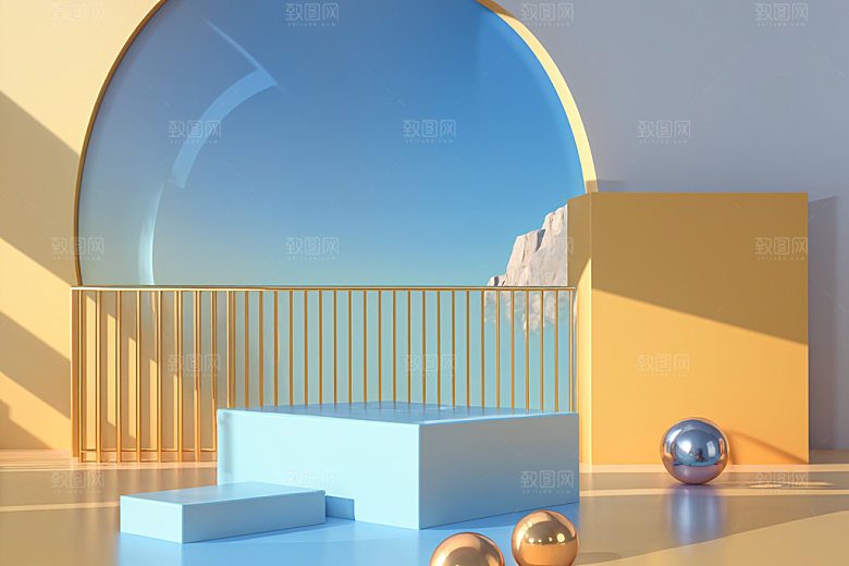 北欧风高端质感电商背景