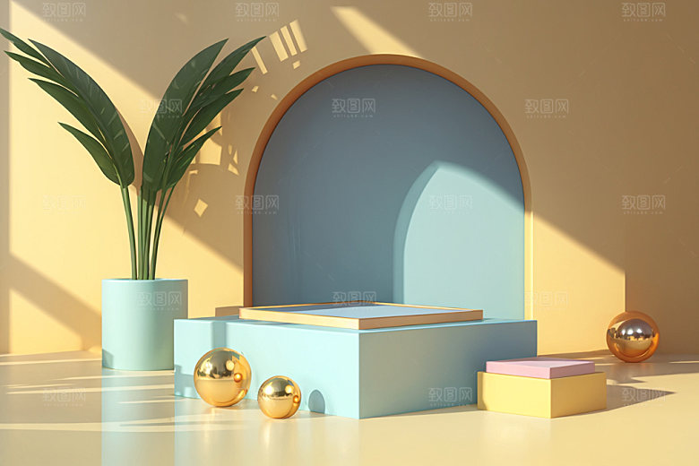 北欧风简约高端电商背景