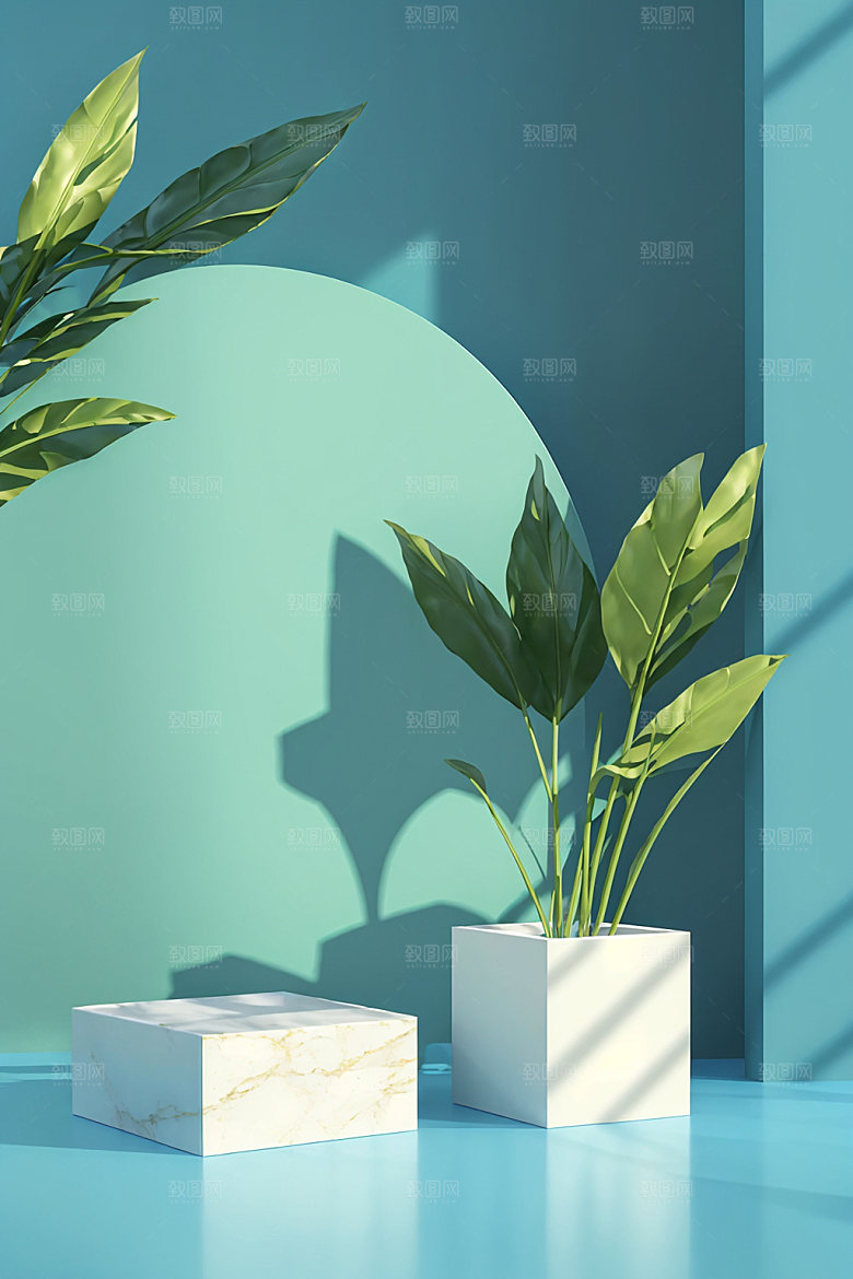 北欧风清新大气电商背景