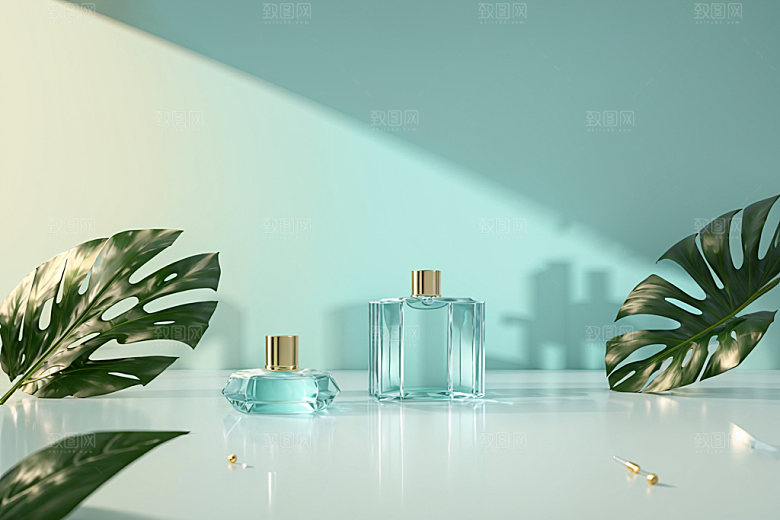 北欧风大气清爽电商背景