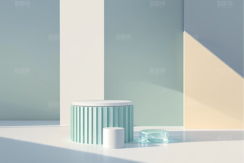 北欧风INS风展台电商背景