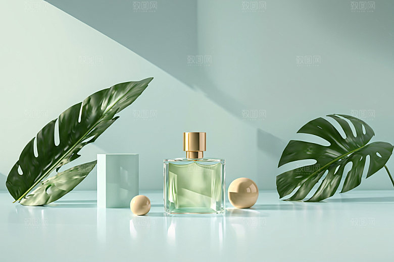 北欧风清新清爽电商背景