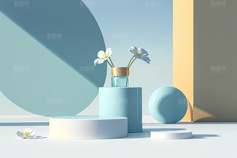 北欧风大气高端电商背景
