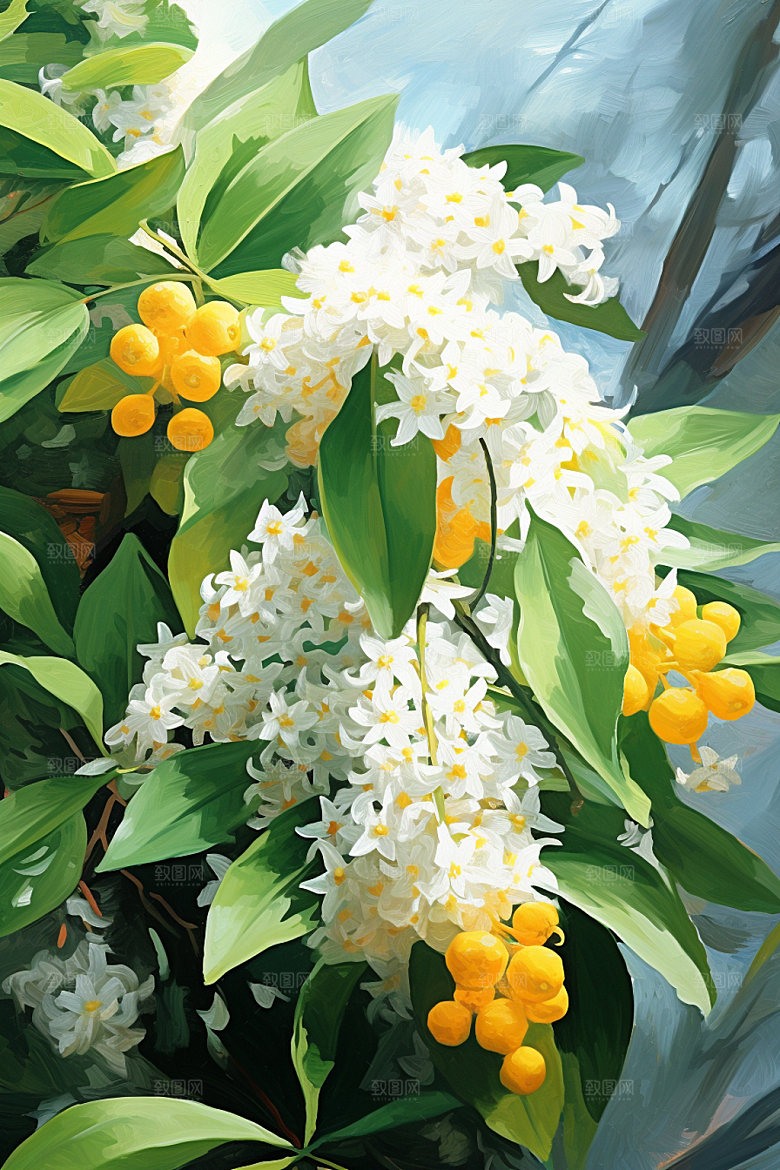 秋季风景手绘插画动漫人物矢量素材
