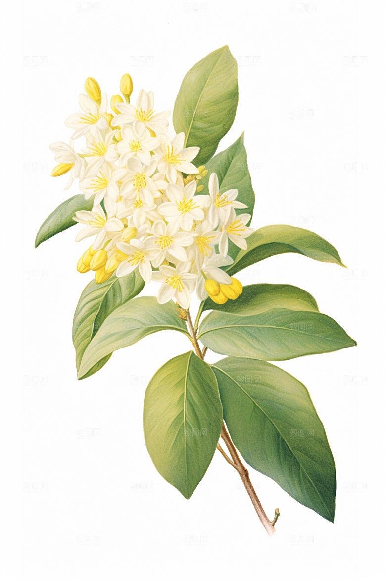 秋季风景桂花国风矢量素材