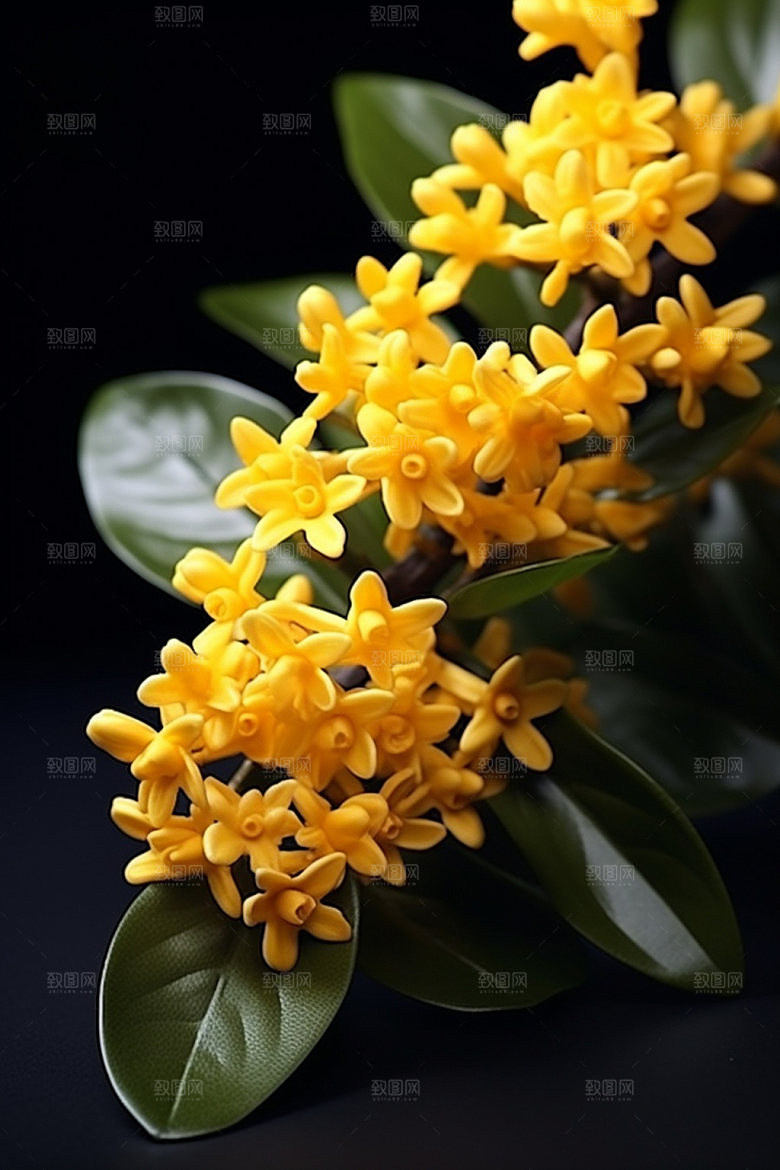 秋季风景桂花清新矢量元素