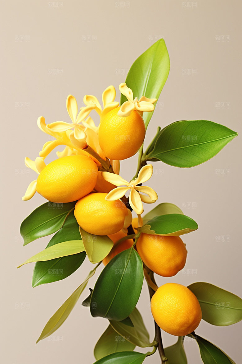 秋季风景写实桂花矢量元素