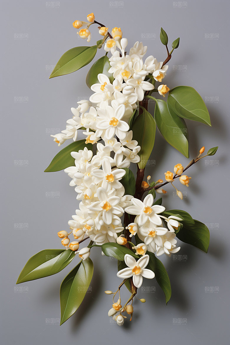 秋季风景花卉类桂花矢量元素
