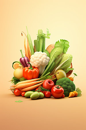 秋季果蔬蔬菜食材素材