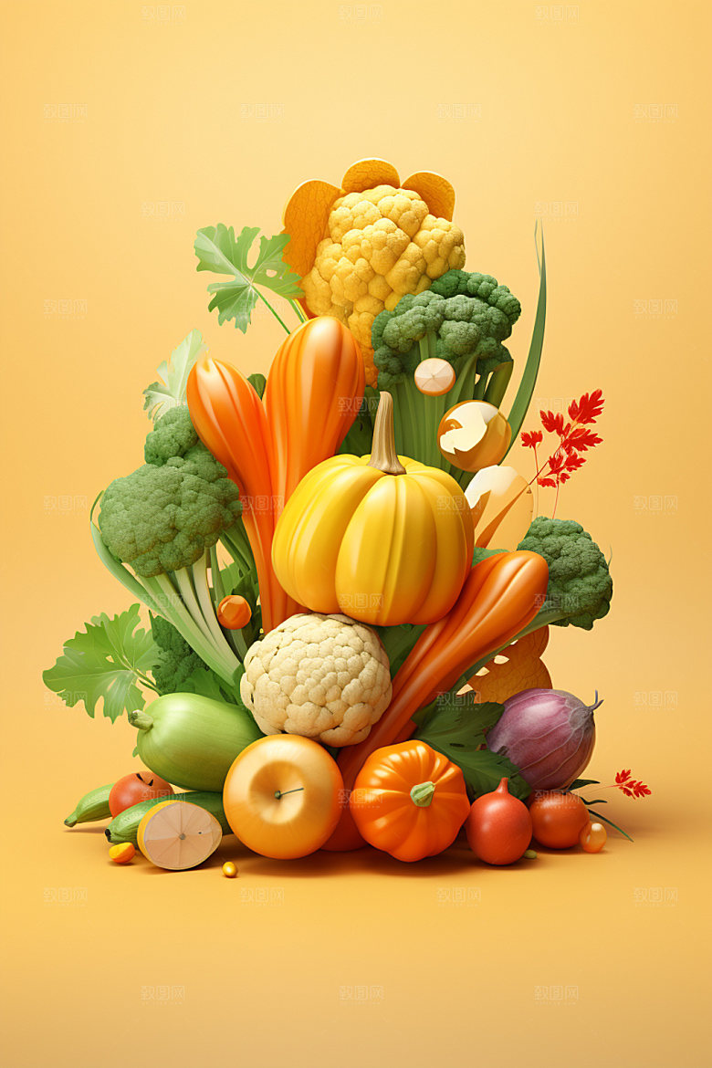 秋季果蔬食材高清素材