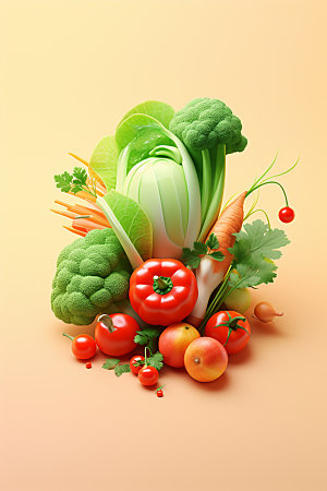 秋季果蔬蔬菜食材素材