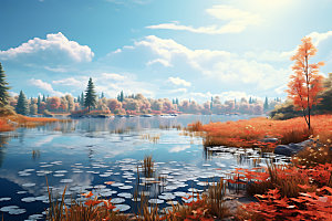 秋季风光风景摄影图