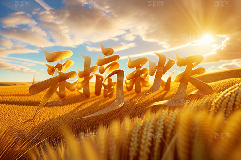 秋季立体创意艺术字
