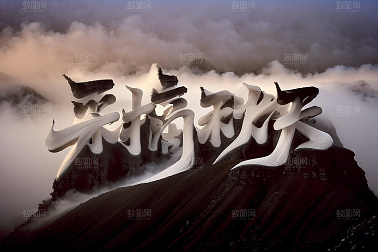 秋季创意入秋艺术字