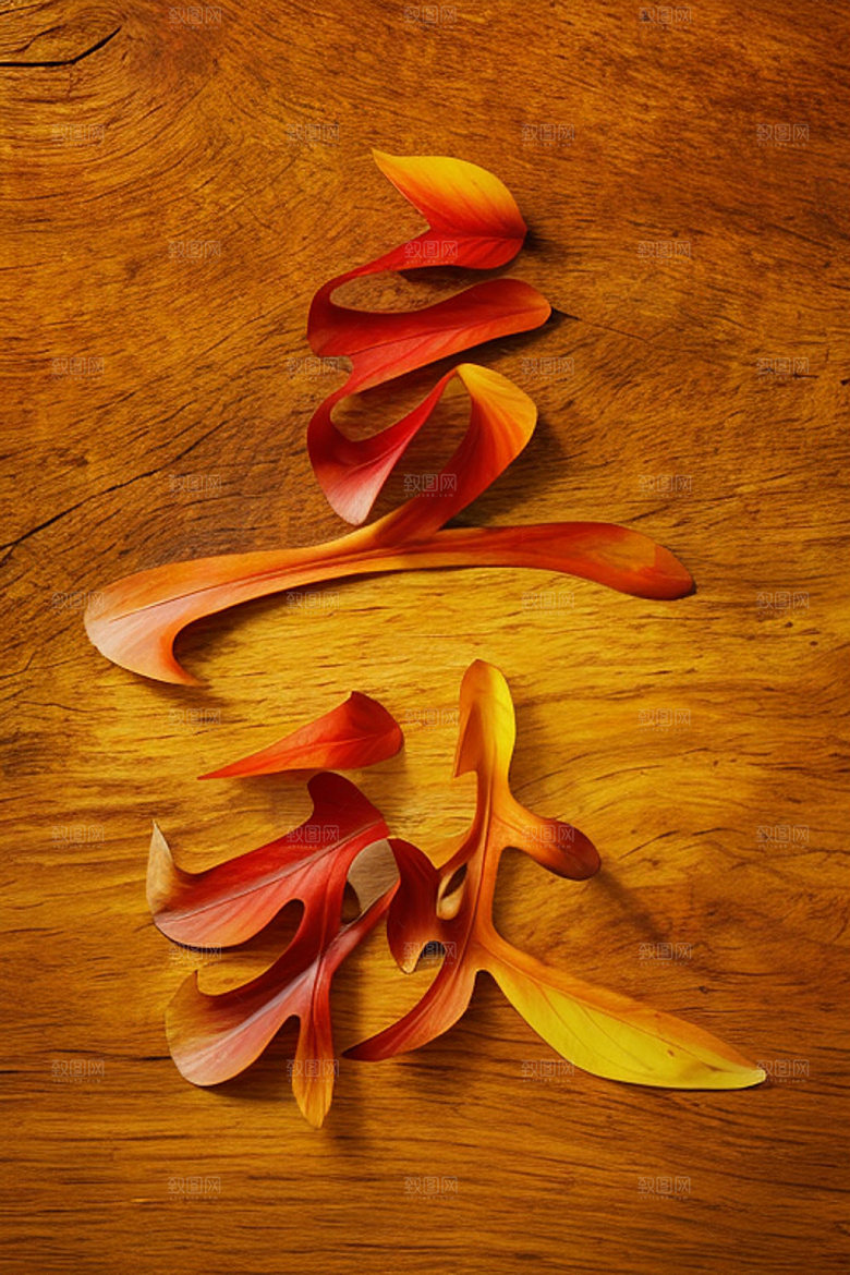 秋季秋天3D艺术字
