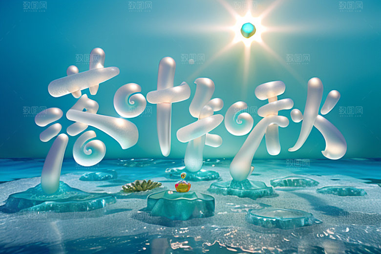 秋季创意3D艺术字