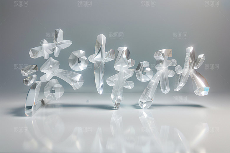 秋季3D立体艺术字