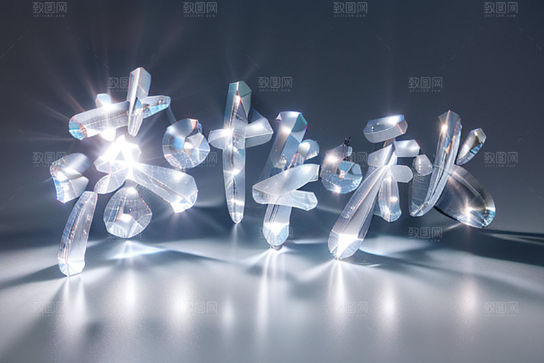 秋季秋天3D艺术字