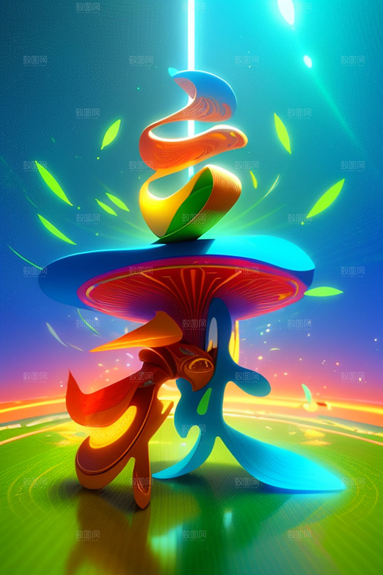 秋季3D创意艺术字