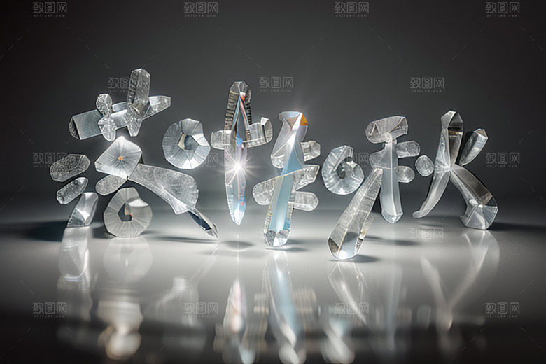 秋季入秋创意艺术字