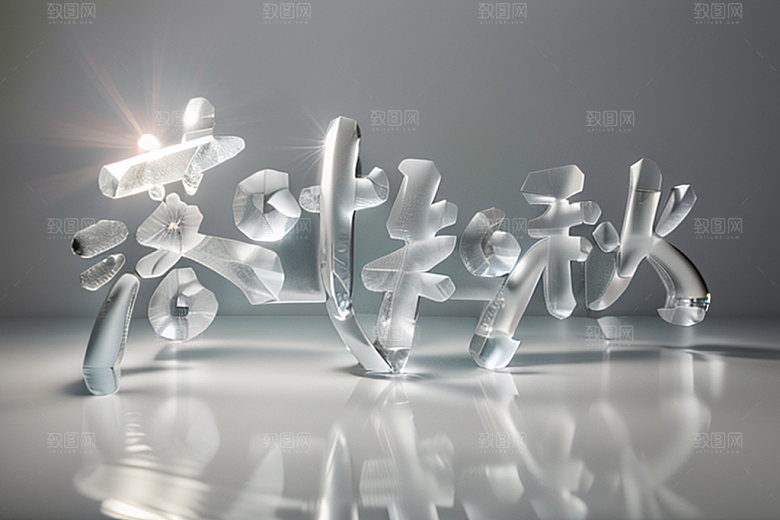 秋季3D立体艺术字