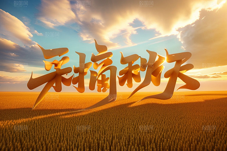 秋季创意秋天艺术字