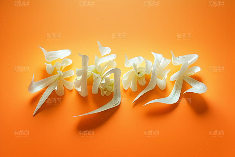 秋季立体创意艺术字