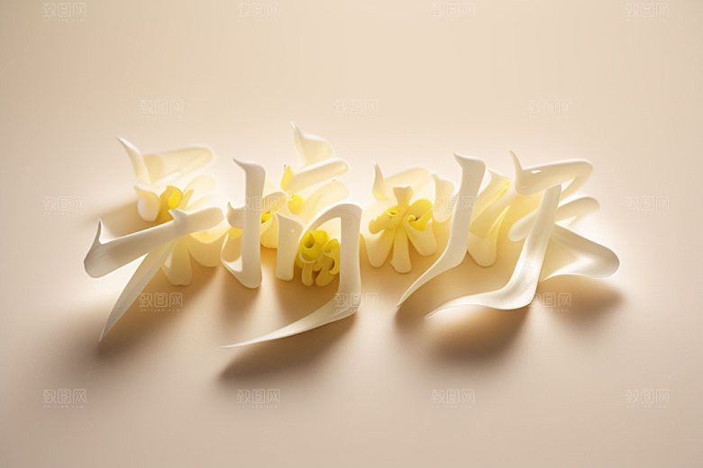 秋季秋天3D艺术字