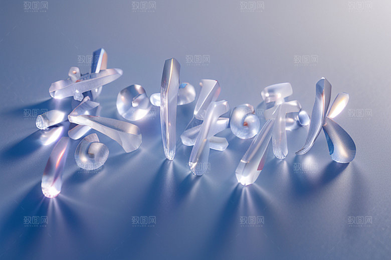 秋季入秋3D艺术字