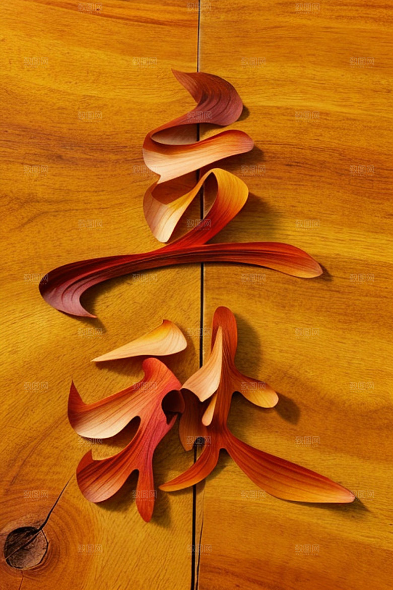 秋季入秋3D艺术字