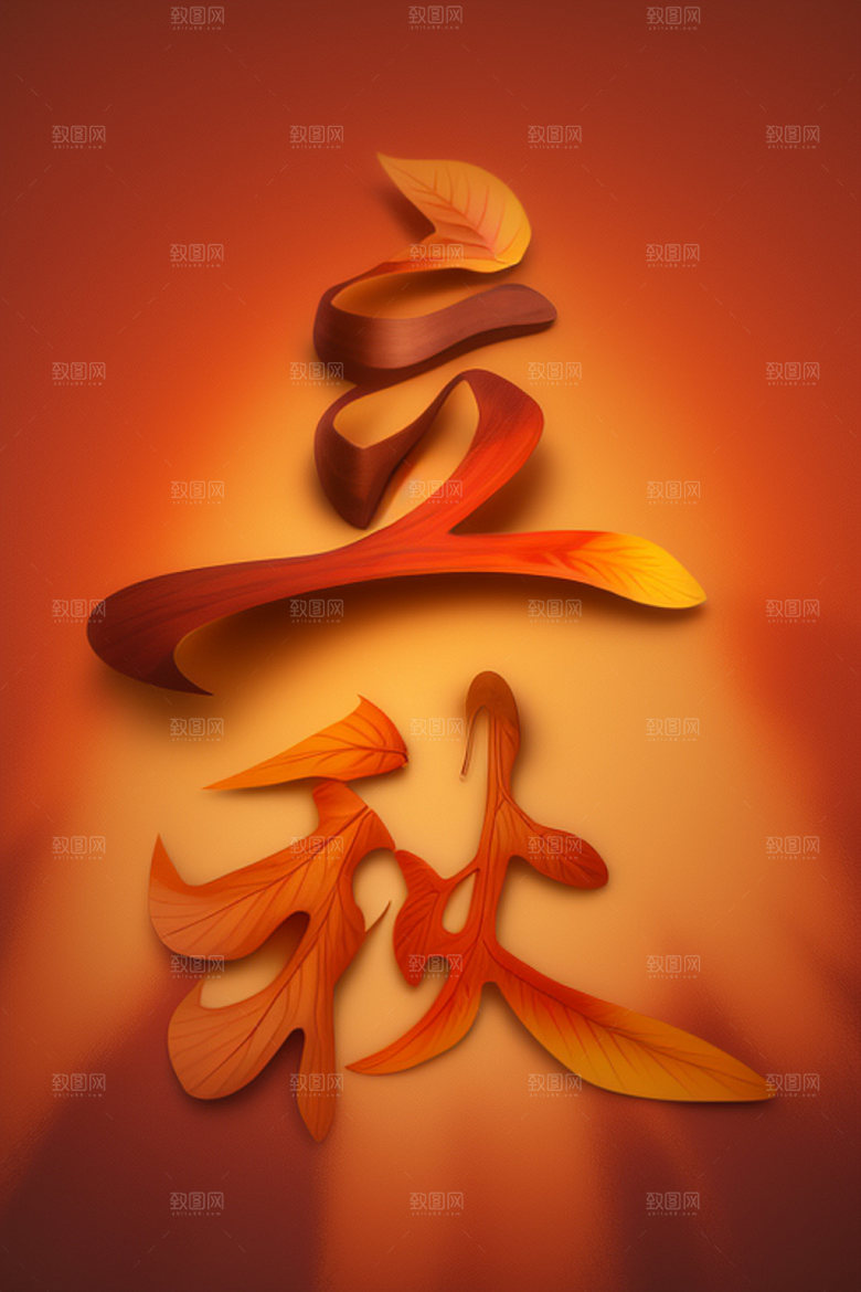 秋季创意入秋艺术字