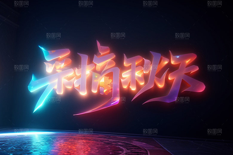 秋季3D立体艺术字