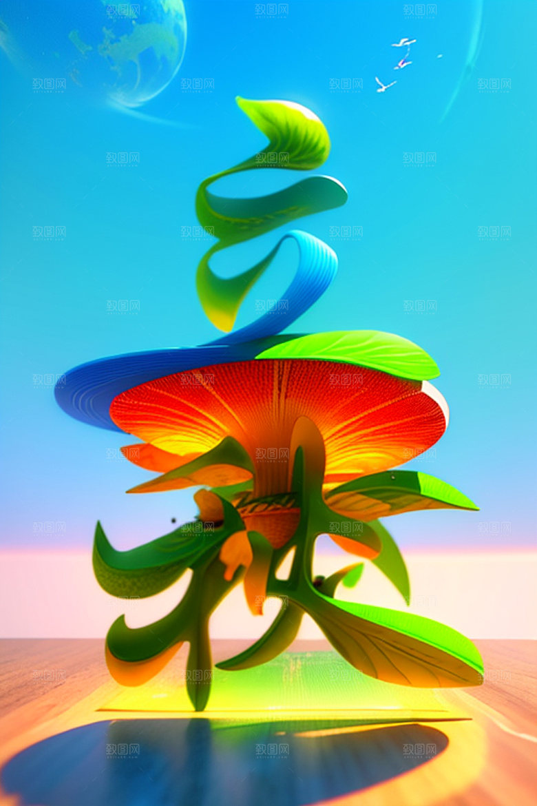 秋季立体秋天艺术字