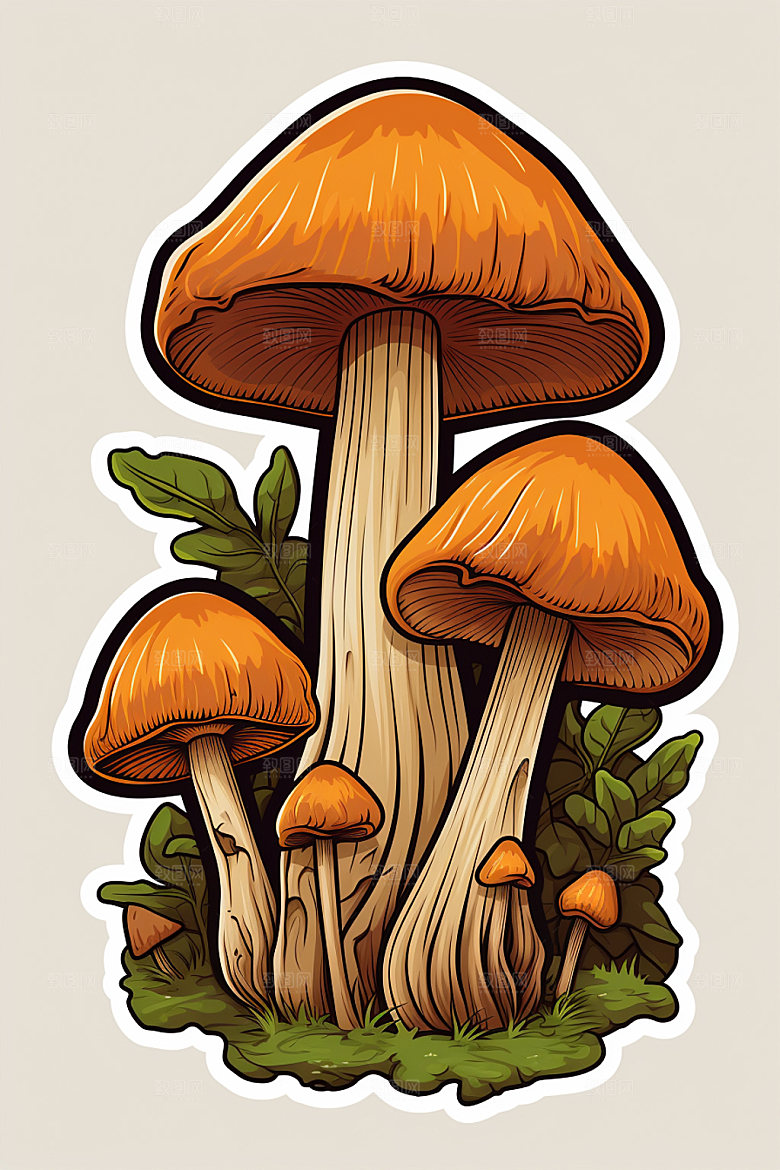 秋天秋季简约元素插画