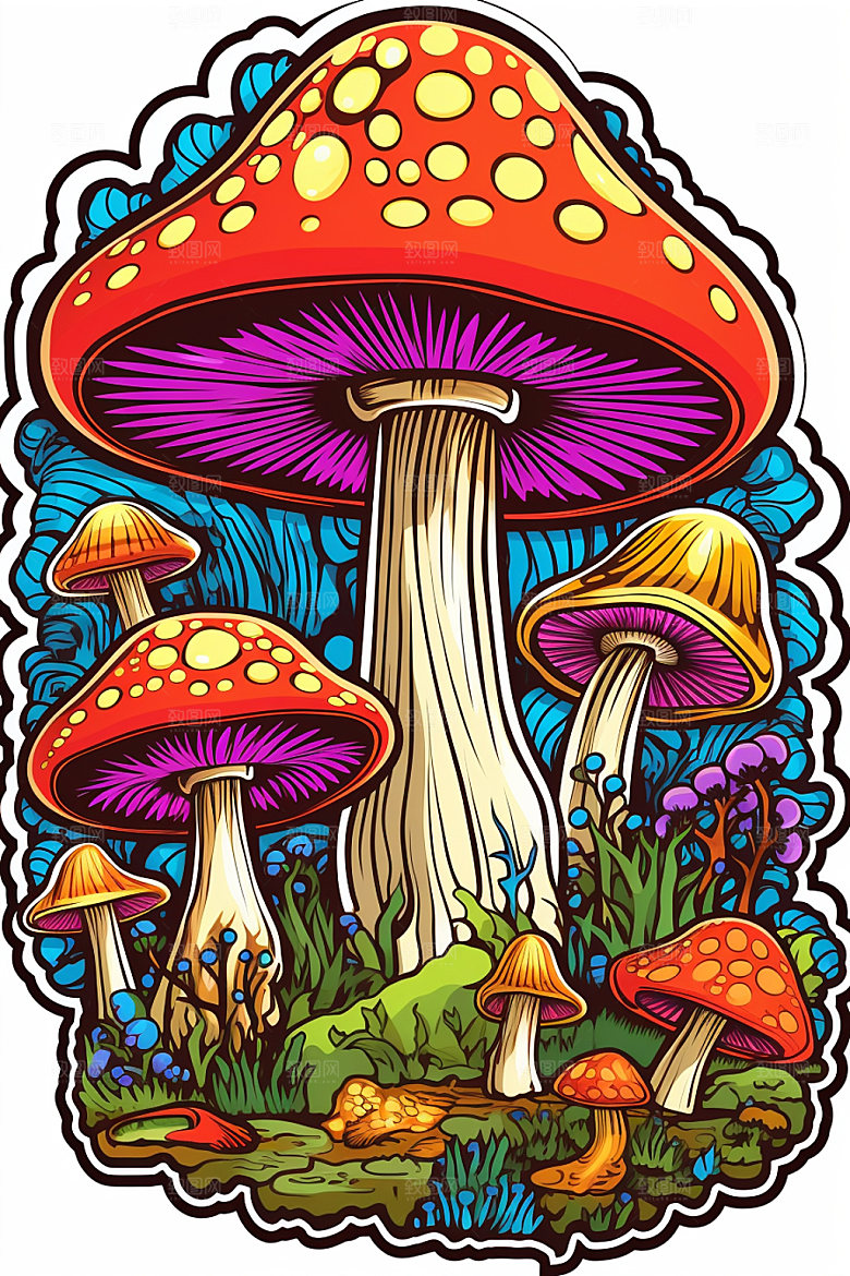 秋天森林秋日元素插画