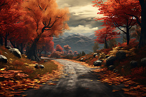 秋天高清景色摄影图