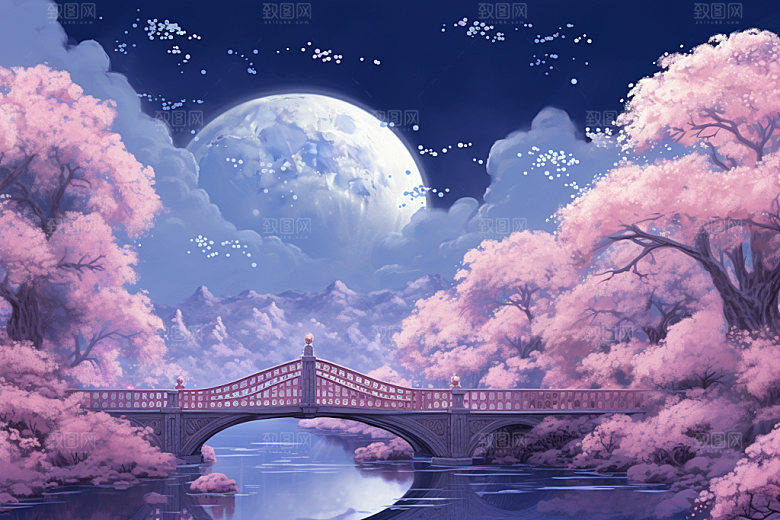 粉色七夕高清立体场景