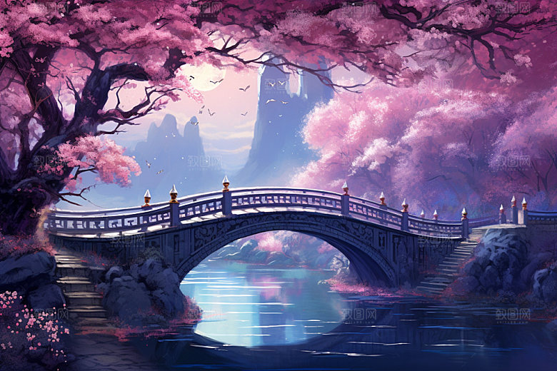 粉色七夕立体高清场景