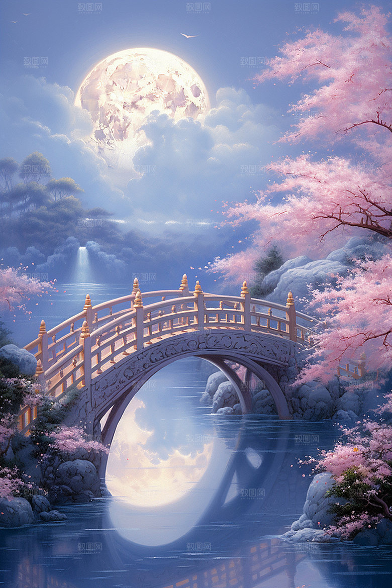 粉色七夕中式高清场景