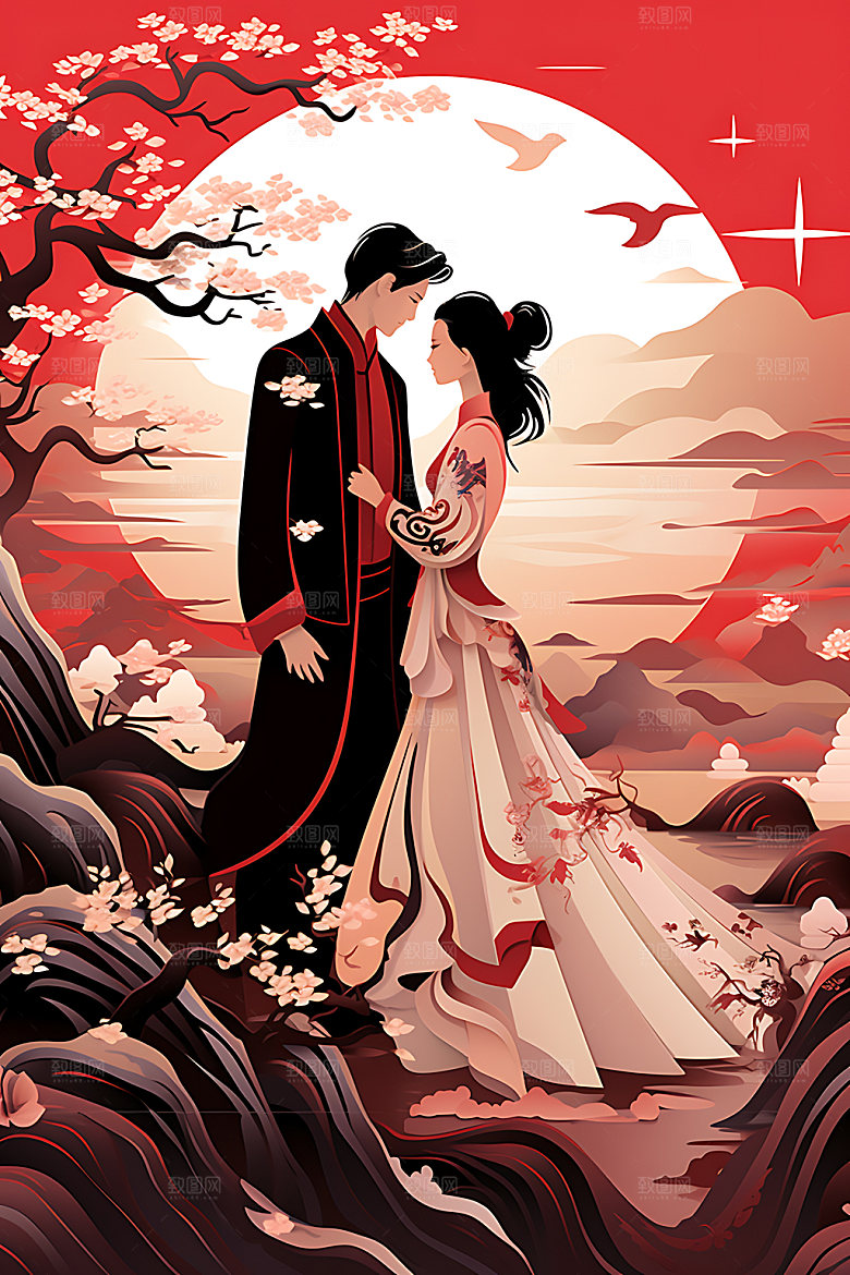 七夕乞巧节精致艺术剪纸