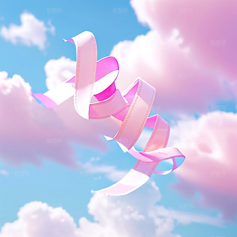 七夕风格化3D艺术字