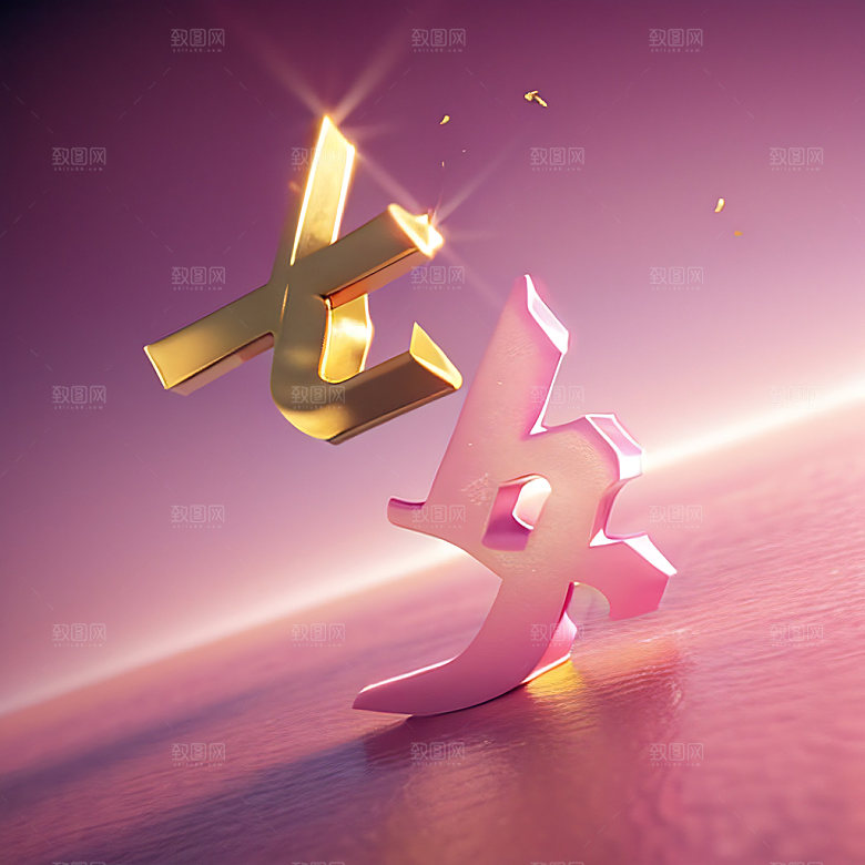 七夕高清风格化艺术字