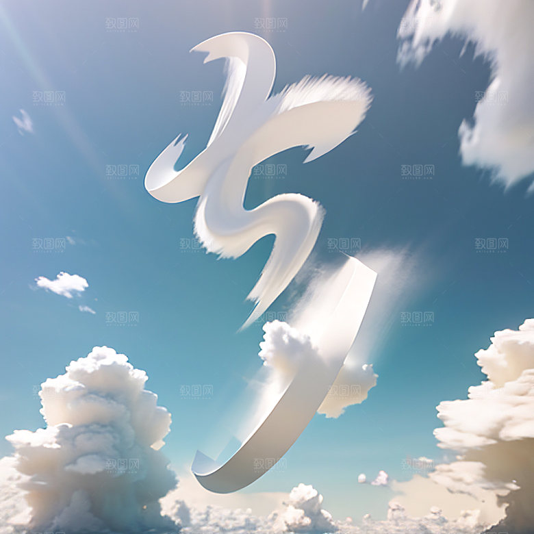 七夕高清立体字艺术字