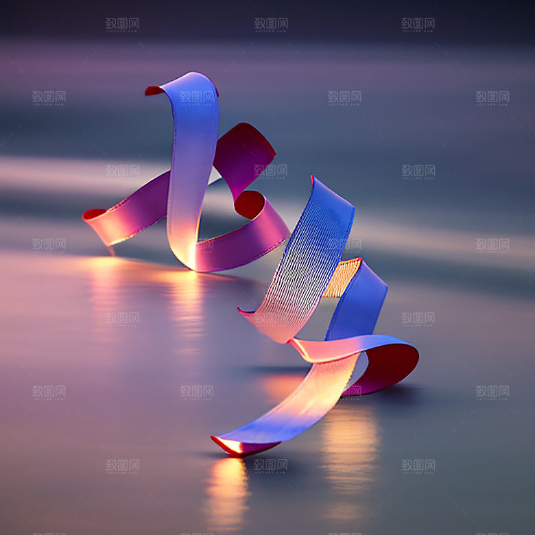 七夕立体字高清艺术字