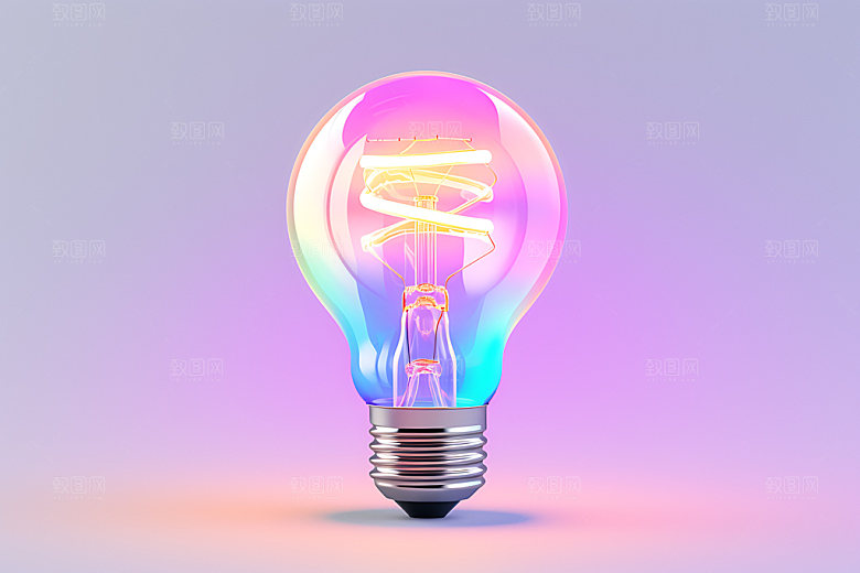 灯泡创意智慧模型