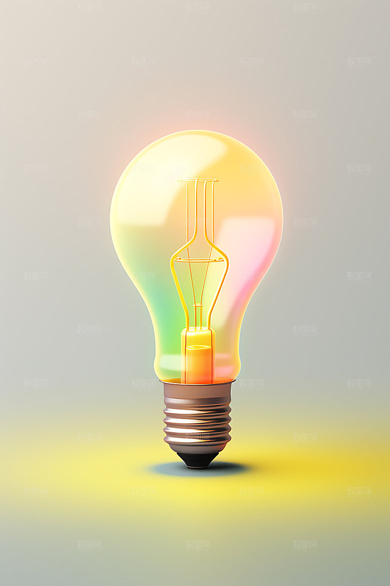 灯泡企业精神创意模型