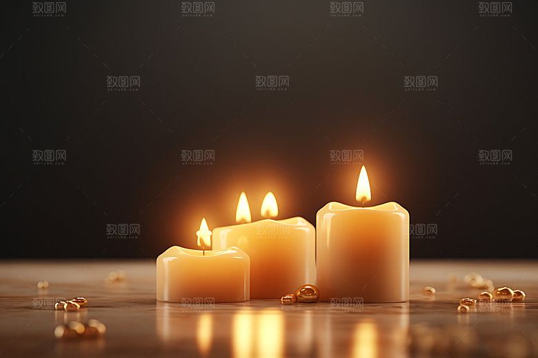 蜡烛祈愿祈福摄影图