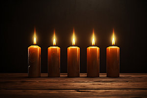 蜡烛祈福高清摄影图
